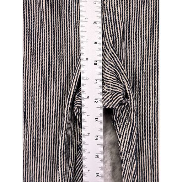 You Must Create Pants Large Mens YMC Cotton Linen Railroad Striped Cropped - Picture 4 of 7